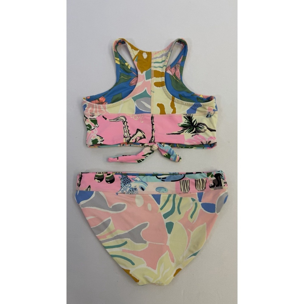 Maaji Girls 2 Piece Bikini Swimsuit Colorful Reversible Sz 10 EUC Beach Pool - Picture 2 of 8